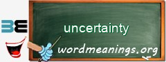 WordMeaning blackboard for uncertainty